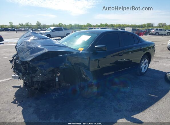 2C3CDXBG9JH144961 2018 DODGE CHARGER Black Передня ліва чверть