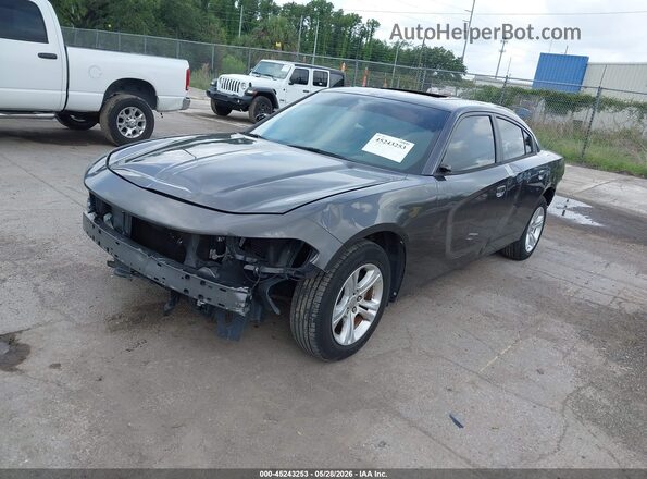 2C3CDXBG9LH117648 2020 DODGE CHARGER Gray Առջևի ձախ երեք քառորդ տեսարան