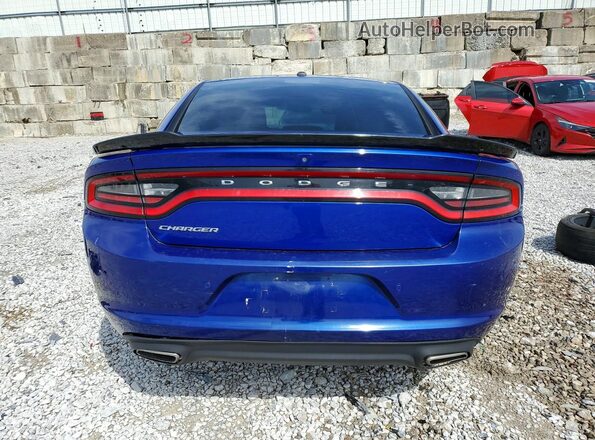 2C3CDXBG9LH119528 2020 DODGE CHARGER Blue უკანა ხედი