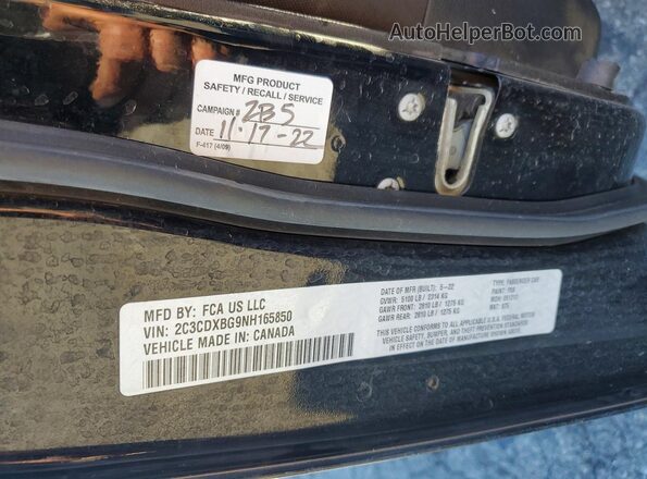 2C3CDXBG9NH165850 2022 DODGE CHARGER Black 