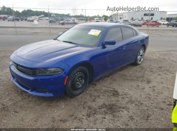 2C3CDXBG9NH198122 2022 DODGE CHARGER Синий Передняя левая четверть