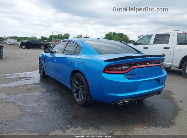 2C3CDXBGXKH700602 2019 DODGE CHARGER Синий Задняя левая четверть