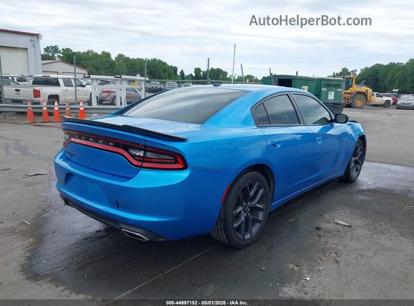 2C3CDXBGXKH700602 2019 DODGE CHARGER Синий Задняя правая четверть
