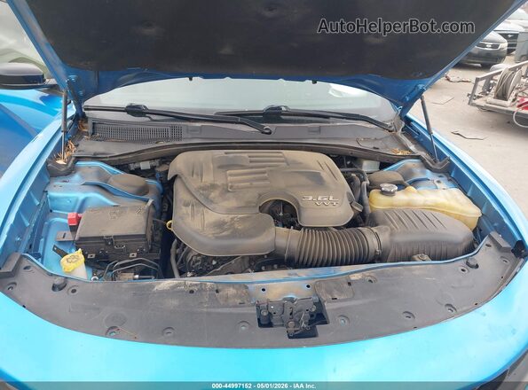 2C3CDXBGXKH700602 2019 DODGE CHARGER Синий Вид сзади