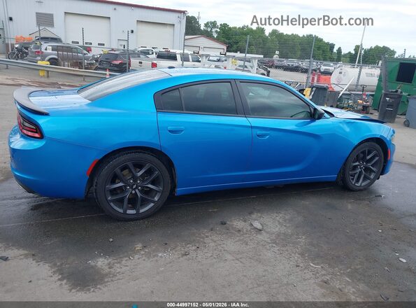 2C3CDXBGXKH700602 2019 DODGE CHARGER Синий Вид задней части салона