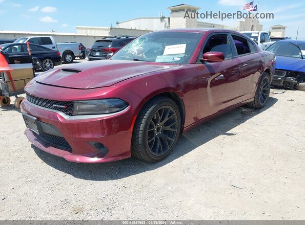 2C3CDXBGXKH725712 2019 DODGE CHARGER Red Առջևի ձախ երեք քառորդ տեսարան