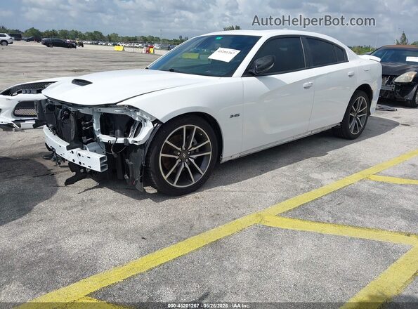2C3CDXCT2PH699657 2023 DODGE CHARGER White წინა მარცხენა ხედი სამი მეოთხედიდან