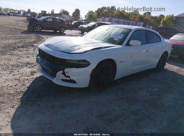 2C3CDXCT3HH585443 2017 DODGE CHARGER White Առջևի ձախ երեք քառորդ տեսարան