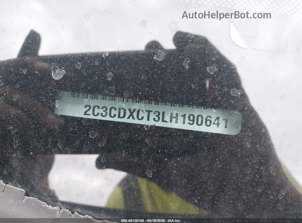 2C3CDXCT3LH190641 2020 DODGE CHARGER Black Вид підкапотного простору