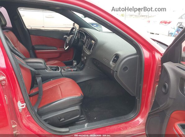 2C3CDXCT4GH104520 2016 DODGE CHARGER Red Вид салону спереду