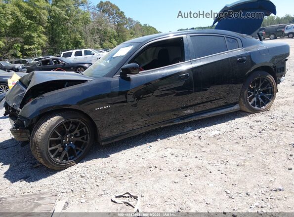 2C3CDXCT4NH138602 2022 DODGE CHARGER Black წინა მარცხენა ხედი სამი მეოთხედიდან