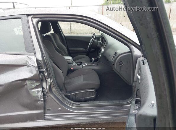 2C3CDXCT7KH726442 2019 DODGE CHARGER Gray Widok wnętrza z przodu