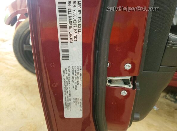 2C3CDXCT7LH219574 2020 DODGE CHARGER Burgundy Շարժիչի բաժամունքի տեսք