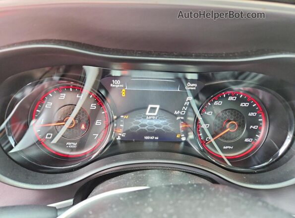 2C3CDXCT9LH136860 2020 DODGE CHARGER Red Instrument cluster view
