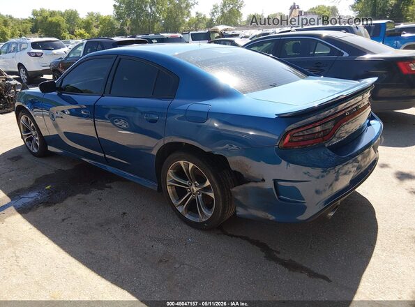 2C3CDXCTXLH238930 2020 DODGE CHARGER Blue Trasero izquierdo