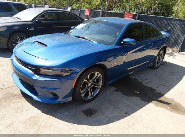 2C3CDXCTXLH238930 2020 DODGE CHARGER Blue Vista tres cuartos delantera izquierda