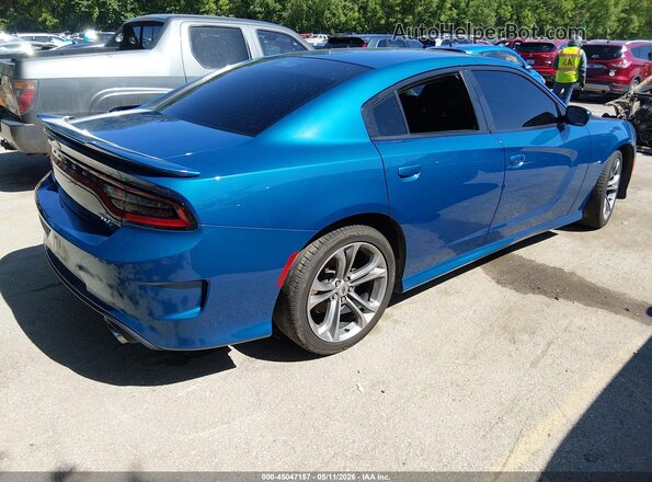 2C3CDXCTXLH238930 2020 DODGE CHARGER Blue Trasero derecho
