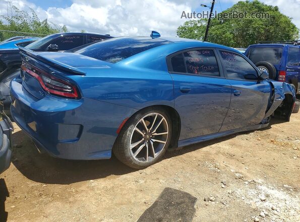 2C3CDXCTXMH505467 2021 DODGE CHARGER Blue Задня права чверть
