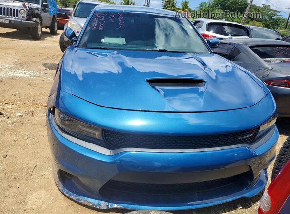 2C3CDXCTXMH505467 2021 DODGE CHARGER Blue Вид спереду