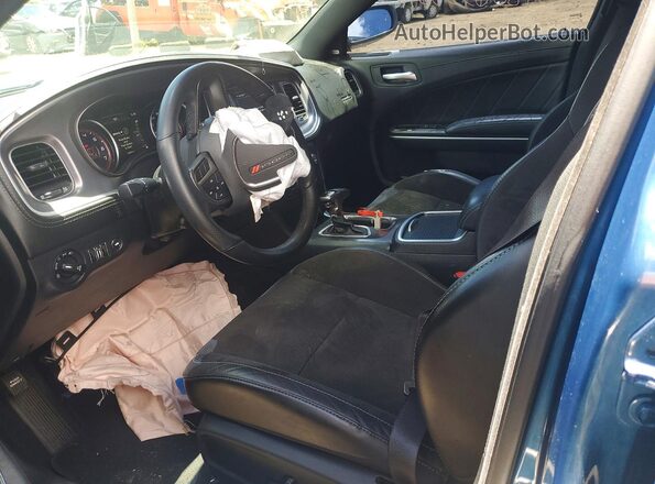 2C3CDXCTXMH505467 2021 DODGE CHARGER Blue Вид салону спереду