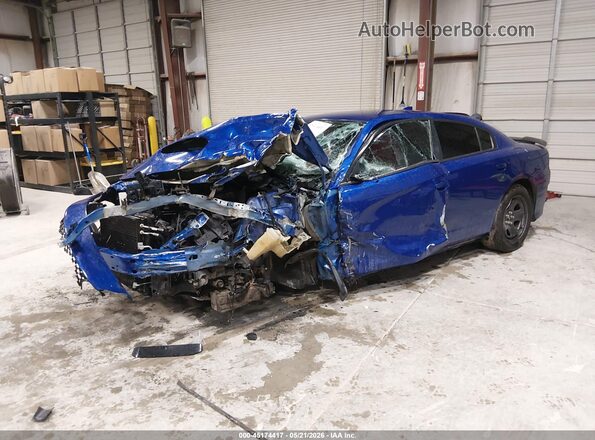2C3CDXCTXNH232032 2022 DODGE CHARGER Blue Առջևի ձախ երեք քառորդ տեսարան
