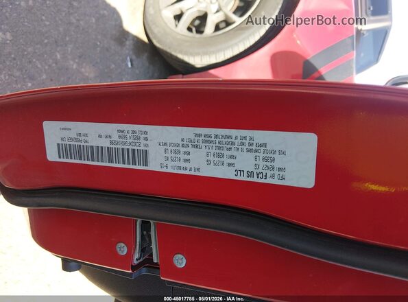 2C3CDXFG0GH105288 2016 DODGE CHARGER Красный Вид подкапотного пространства