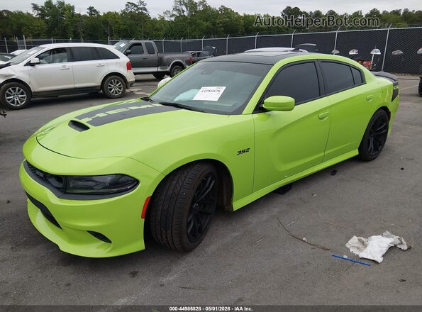 2C3CDXGJ0KH635683 2019 DODGE CHARGER Green Առջևի ձախ երեք քառորդ տեսարան