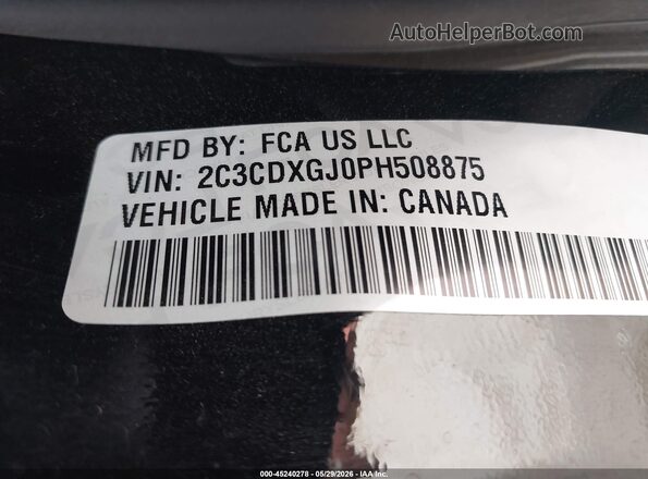 2C3CDXGJ0PH508875 2023 DODGE CHARGER Black Engine compartment view