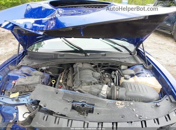 2C3CDXGJ2KH734621 2019 DODGE CHARGER Blue Вид ззаду