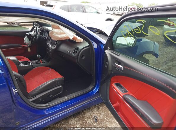2C3CDXGJ2KH734621 2019 DODGE CHARGER Blue Вид салону спереду