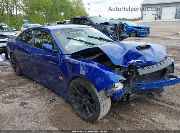 2C3CDXGJ2KH734621 2019 DODGE CHARGER Blue Вид спереду