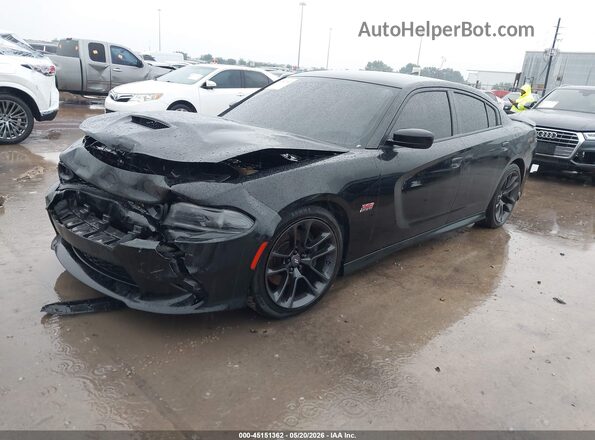 2C3CDXGJ2NH257631 2022 DODGE CHARGER Black Առջևի ձախ երեք քառորդ տեսարան
