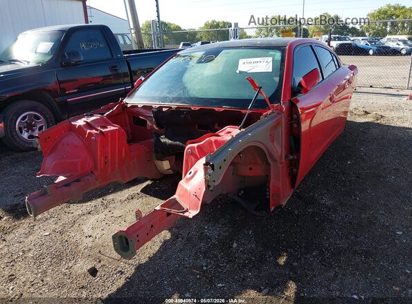 2C3CDXGJ3HH615534 2017 DODGE CHARGER Red Առջևի ձախ երեք քառորդ տեսարան