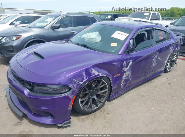 2C3CDXGJ5KH532470 2019 DODGE CHARGER Purple Առջևի ձախ երեք քառորդ տեսարան