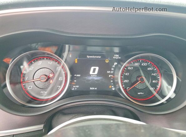 2C3CDXGJ5KH624422 2019 DODGE CHARGER Gray ხელსაწყოთა პანელის ხედი