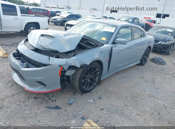 2C3CDXGJ5MH578058 2021 DODGE CHARGER Gray Առջևի ձախ երեք քառորդ տեսարան