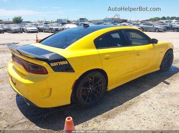2C3CDXGJ7HH535427 2017 DODGE CHARGER Yellow Trasero derecho