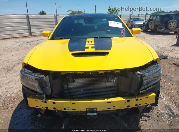 2C3CDXGJ7HH535427 2017 DODGE CHARGER Yellow Vista del cuadro de instrumentos