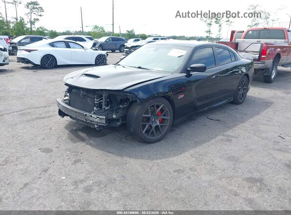 2C3CDXGJ7JH152433 2018 DODGE CHARGER Black Առջևի ձախ երեք քառորդ տեսարան