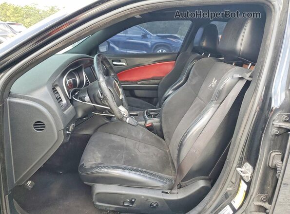 2C3CDXGJ8HH614086 2017 DODGE CHARGER Black Вид салону спереду
