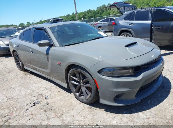 2C3CDXGJ8KH535461 2019 DODGE CHARGER Gray უკანა სალონის ხედი