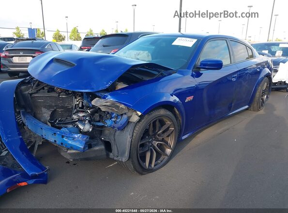 2C3CDXGJ9LH192239 2020 DODGE CHARGER Blue წინა მარცხენა ხედი სამი მეოთხედიდან