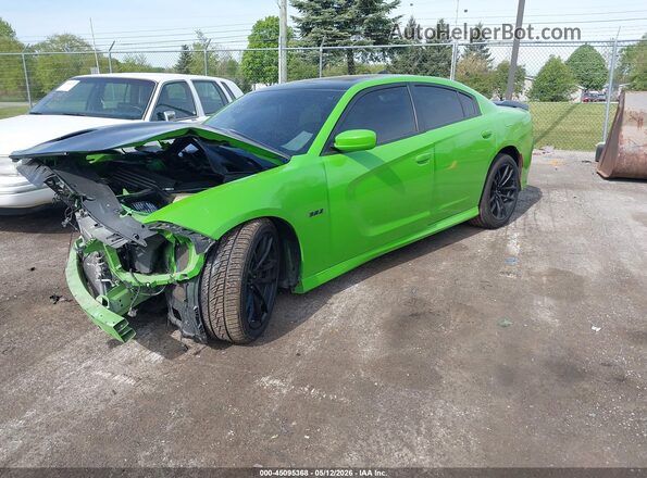 2C3CDXGJXHH556658 2017 DODGE CHARGER Green წინა მარცხენა ხედი სამი მეოთხედიდან
