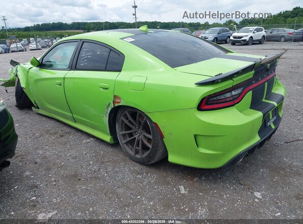2C3CDXGJXKH736021 2019 DODGE CHARGER Green Rear left