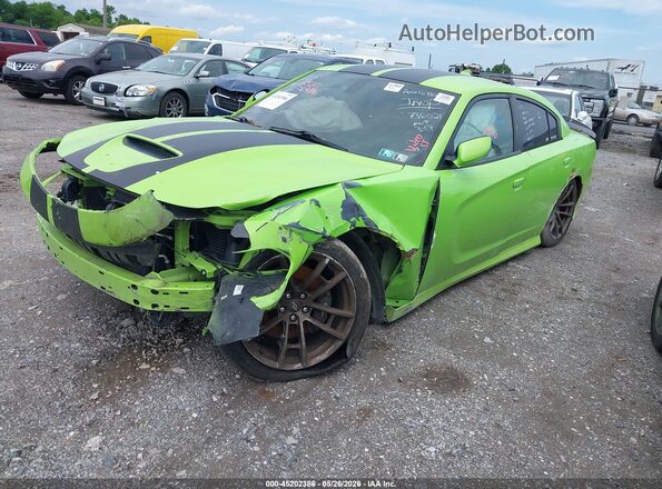 2C3CDXGJXKH736021 2019 DODGE CHARGER Green Front left