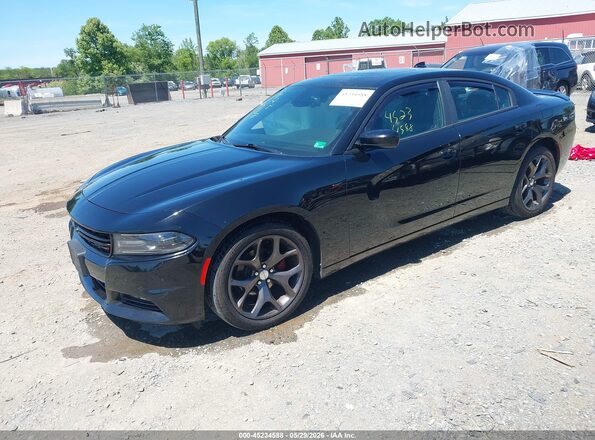 2C3CDXHG0GH187911 2016 DODGE CHARGER Black წინა მარცხენა ხედი სამი მეოთხედიდან