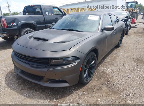 2C3CDXHG1JH227162 2018 DODGE CHARGER Gray Vista tres cuartos delantera izquierda