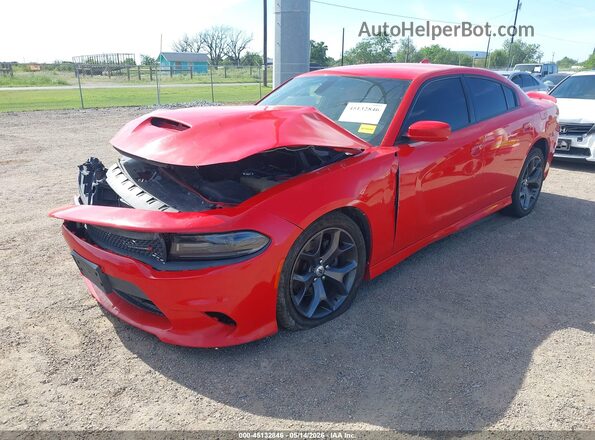 2C3CDXHG1KH561984 2019 DODGE CHARGER Red Առջևի ձախ երեք քառորդ տեսարան
