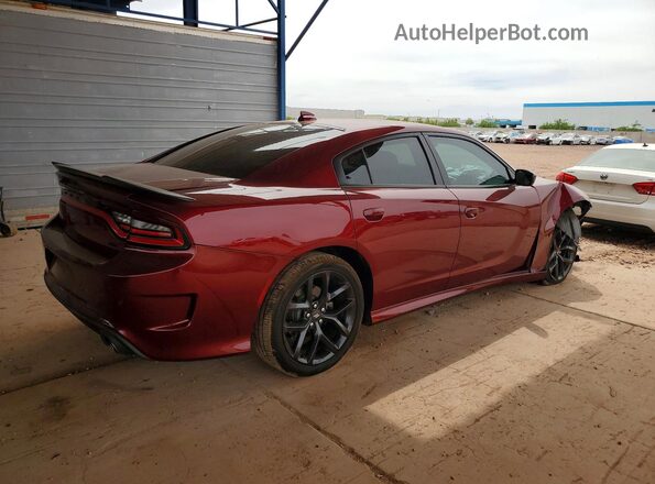 2C3CDXHG2MH656203 2021 DODGE CHARGER Maroon Задня права чверть