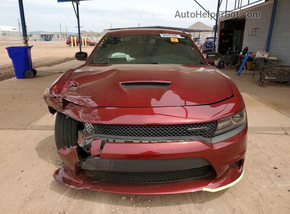 2C3CDXHG2MH656203 2021 DODGE CHARGER Maroon Вид спереду